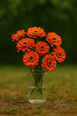 Jarrón transparente con relieve